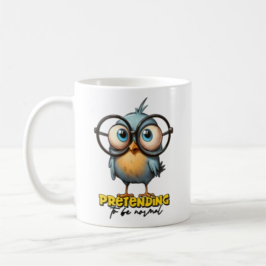 Mug Prétendre être une boue d'oiseaux normale (Gauche)