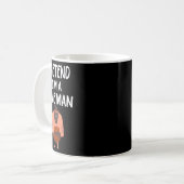 Mug Prétendre que je suis un Caveman Tee Funny Lazy Ha (Devant gauche)