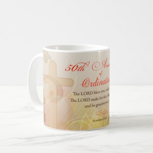 Mug Prêtre, 50e anniversaire de la bénédiction de l'or (Devant gauche)