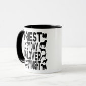 Mug Prêtre Amoureux des chiens (Devant gauche)