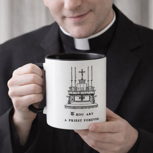 Mug Prêtre catholique Messe latine Prières de l'autel