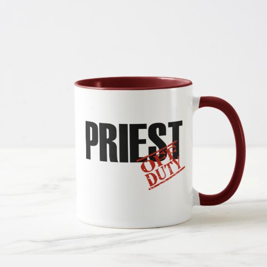 Mug Prêtre QUI N'EST PAS DE SERVICE (Droite)