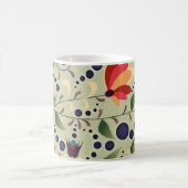 Mug Pretty Abstract Flower Pattern on Sage Green (Centre)