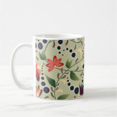 Mug Pretty Abstract Flower Pattern on Sage Green (Gauche)