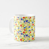 Mug Pretty Dainty Cute Floral on Pastel Yellow (Devant gauche)