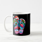 Mug Pretty Flamingo Flip Flops Été Tropical Noël (Gauche)