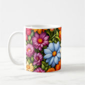 Mug Pretty Flowers, Brightly Colored, (Gauche)