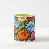 Mug Pretty Flowers, Brightly Colored, (Centre)