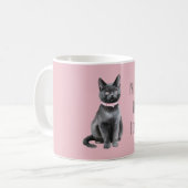 Mug Pretty in Pink Grey Cat (Devant gauche)
