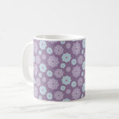 Mug Pretty Lilac Purple and Blue Flower Pattern (Devant gauche)
