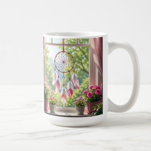 Mug Pretty Pink Dreamcatcher and Plants Window Sill (Droite)