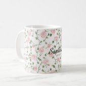 Mug Pretty Pink Roses Floral   (Devant gauche)