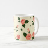 Mug Pretty Pink Roses Pastel Pink Pattern (Devant droit)