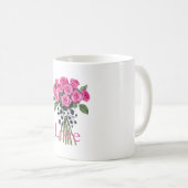 Mug Pretty Pink Roses Western Cow Print Bow (Devant droit)