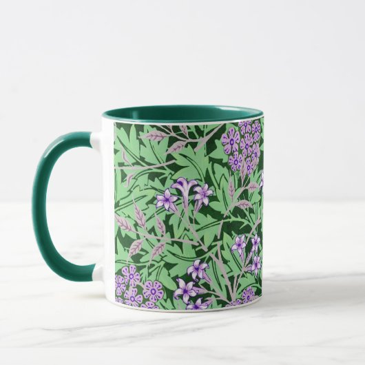 Mug Pretty Purple Floral Pattern (Gauche)