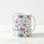 Mug Pretty Red Blue Flowers (Devant droit)
