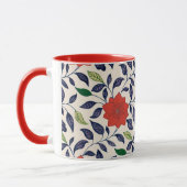 Mug Pretty red floral pattern (Gauche)