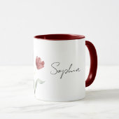 Mug Pretty Red Tulip Flowers (Devant droit)