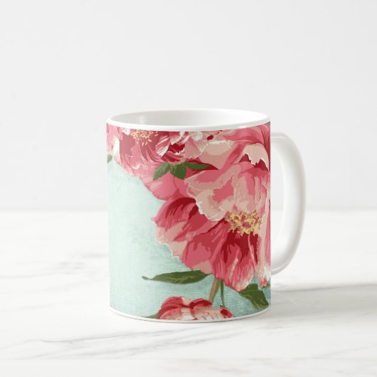 Mug Pretty Retro Flower Chintz Peonies (Devant droit)