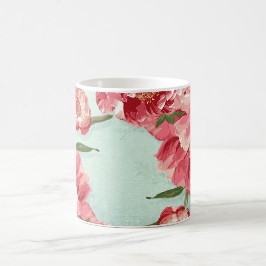 Mug Pretty Retro Flower Chintz Peonies (Centre)