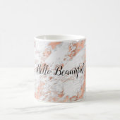 Mug Pretty Rose Gold White Glitzy Marble (Centre)