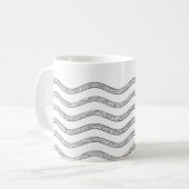 Mug Pretty Waves argent + votre backgr, texte & idées (Devant gauche)