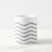 Mug Pretty Waves argent + votre backgr, texte & idées (Centre)