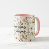 Mug Pretty White Daisy Flowers Birthday (Devant droit)