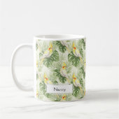Mug Pretty Yellow and White Cockatiel Pet Bird Custom (Gauche)