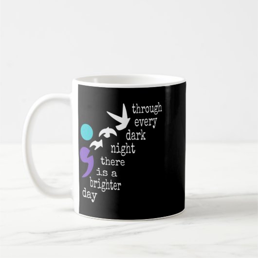 Mug Prévention de la conscience du cadeau point-virgul (Gauche)