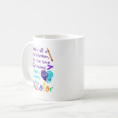 Mug Prévention du suicide Crayons cassés Couleur encor (Devant gauche)