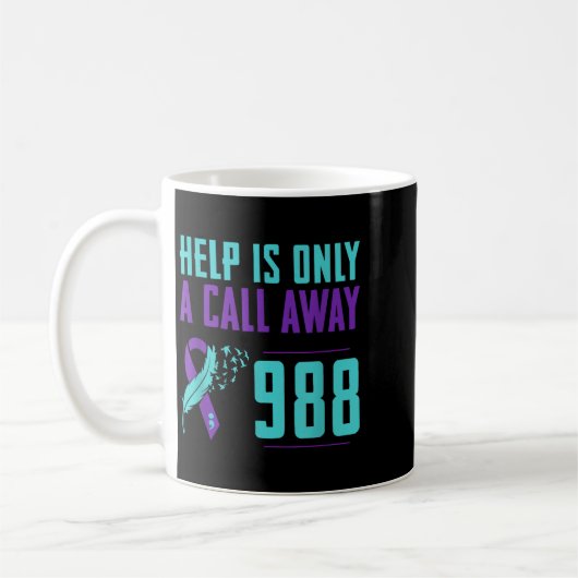 Mug Prévention Du Suicide Lifeline 988 L'Aide N'Est Qu (Gauche)