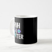 Mug Prévention du suicide par le ruban sarcelle violet (Devant gauche)