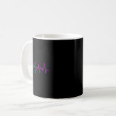 Mug Prévention du suicide Sens point-virgule Restez Cœ (Devant gauche)
