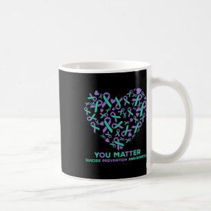 Mug Prévention du suicide Sensibilisation Coeur Ruban