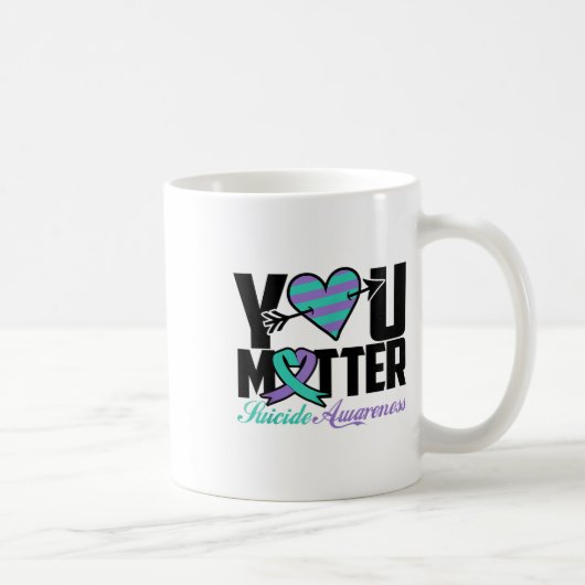 Mug Prévention du suicide Sensibilisation Turquoise Vi (Droite)