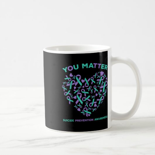 Mug Prévention du suicide Sensibilisation Turquoise Vi (Droite)
