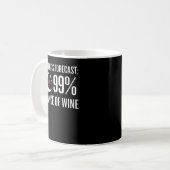 Mug Prévision 99 Chance De Vin Amusant Vin T-Shir (Devant gauche)