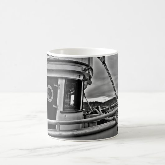 Mug Prévision de bateau de pêche b-w (Centre)