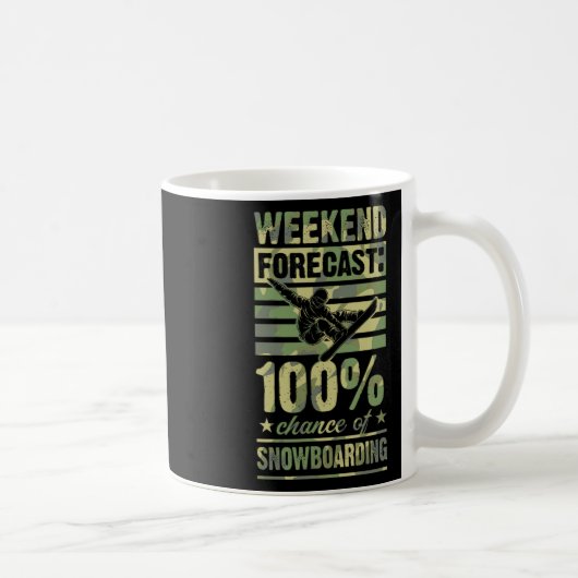 Mug Prévision De Fin De Semaine 100% Chance De Snowboa (Droite)