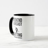 Mug Prévision de fin de semaine - Tricot (Devant gauche)