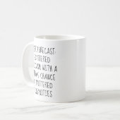 Mug Prévision de travail Fun Coworker Travail Bestie B (Devant gauche)