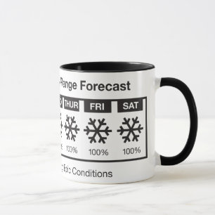 Mug Prévision heureuse de skieur