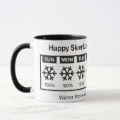 Mug Prévision heureuse de skieur (Gauche)