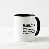 Mug Prévisions de travail chargées. Sarcasme épars ave (Devant droit)
