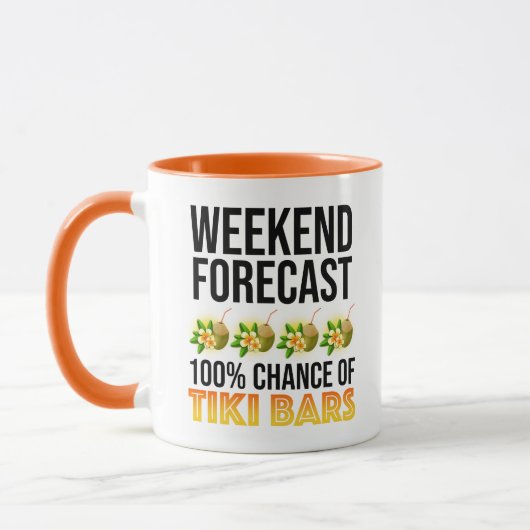 Mug Prévisions de week-end - 100 % de chances de bars (Gauche)
