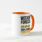 Mug Prévisions de week-end - 100 % de chances de bars (Devant droit)