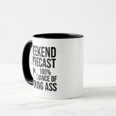 Mug Prévisions de week-end - 100% de chances de déchir (Devant gauche)
