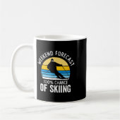 Mug Prévisions de week-end 100% de chances de ski Vint (Gauche)