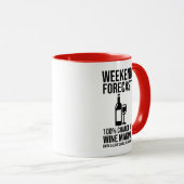 Mug Prévisions de week-end - 100 % de chances de vinif (Devant droit)